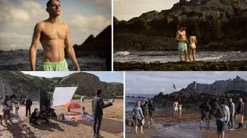 El rodaje de 'El silencio' se trasladó a los increíbles parajes naturales del Flysch y de la playa 'La Salvaje' de Sopelana.