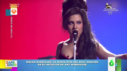 "¡Qué barbaridad de voz!": los zapeadores reaccionan a la imitación de Miriam Rodríguez a Amy Winehouse "¡Qué barbaridad de voz!": los zapeadores reaccionan a la imitación de Miriam Rodríguez a Amy Winehouse