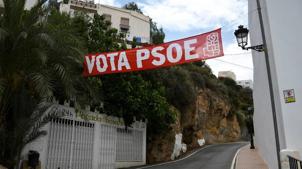 Pancarta del PSOE de Mojácar (Almería).