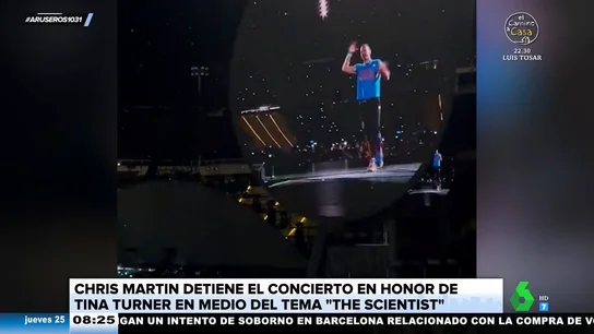 El emocionante momento en el que Chris Martin interrumpe el concierto de Coldplay por Tina Turner El emocionante momento en el que Chris Martin interrumpe el concierto de Coldplay por Tina Turner