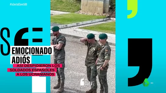Así fue la emotiva despedida de los soldados ucranianos entrenados en España: los militares no contuvieron las lágrimas Así fue la emotiva despedida de los soldados ucranianos entrenados en España: los militares no contuvieron las lágrimas