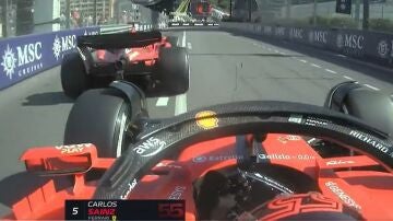 Carlos Sainz, justo tras Leclerc en Mónaco