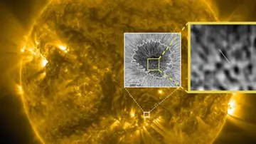 Fotograma de las ondas magnéticas en una mancha solar