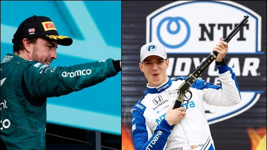 Fernando Alonso y Álex Palou Fernando Alonso y Álex Palou