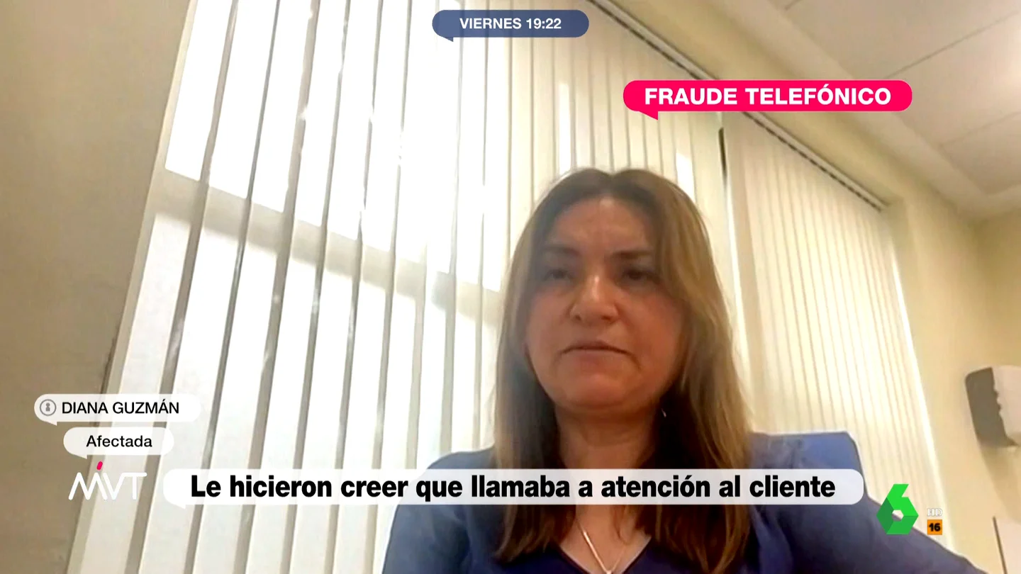 Diana Guzmán, afectada por el fraude teléfonico Diana Guzmán, afectada por el fraude teléfonico