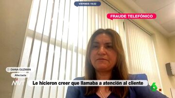 Diana Guzmán, afectada por el fraude teléfonico