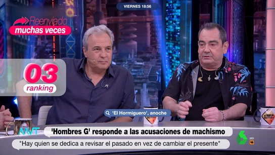 El claro 'recado' de Hombres G a quienes ven homofobia en sus canciones antiguas: "Que se dediquen cambiar el presente" El claro 'recado' de Hombres G a quienes ven homofobia en sus canciones antiguas: "Que se dediquen cambiar el presente"