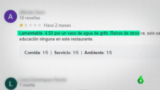 Las críticas a un restaurante por cobrar 4,50€ por un vaso de agua del grifo Las críticas a un restaurante por cobrar 4,50€ por un vaso de agua del grifo