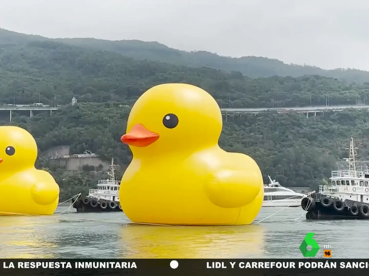 Vuelve el pato de goma gigante a las aguas del puerto de Japón 10 años  después de su desaparición