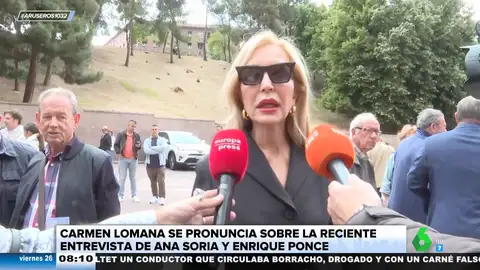 Carmen Lomana carga contra Ana Soria y Enrique Ponce: "Le produjeron un dolor enorme a Paloma Cuevas"