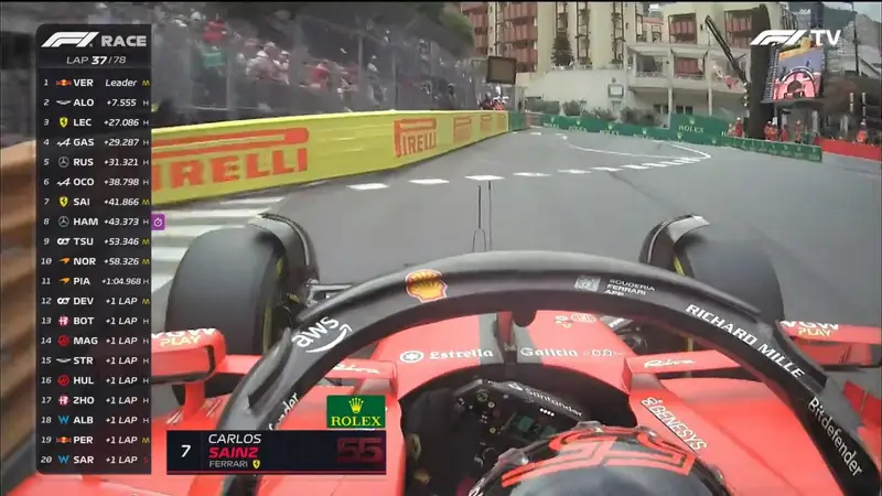 Carlos Sainz, vista subjetiva en Mónaco