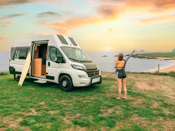 Camper o caravana en la playa Camper o caravana en la playa
