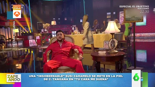 La imitación de Susi Caramelo a C. Tangana que 'divierte' en Zapeando: "Anda como Kiko Rivera" La imitación de Susi Caramelo a C. Tangana que 'divierte' en Zapeando: "Anda como Kiko Rivera"