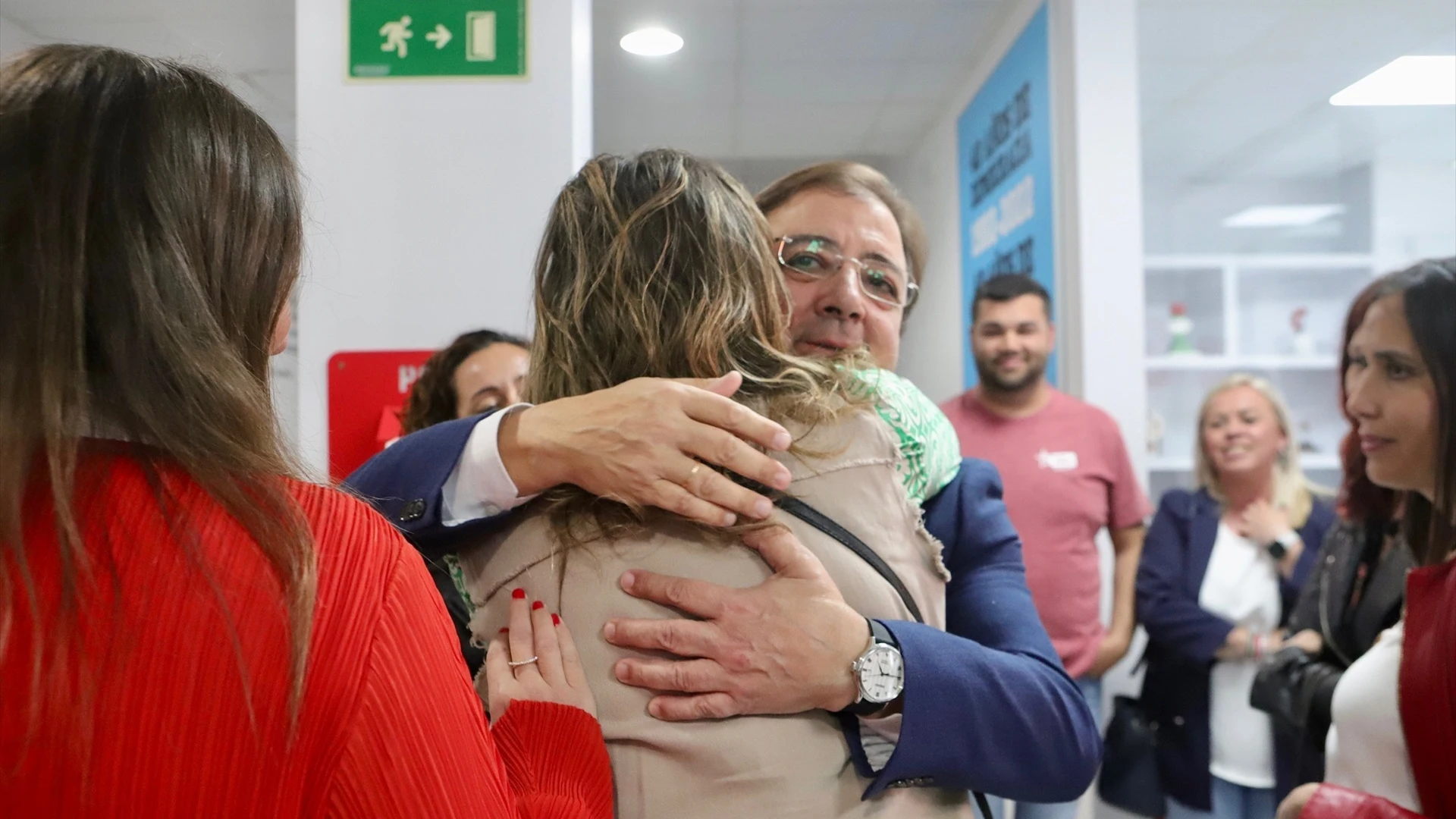 El secretario general del PSOE de Extremadura, Guillermo Fernández Vara, a su llegada a la Comisión Ejecutiva Regional