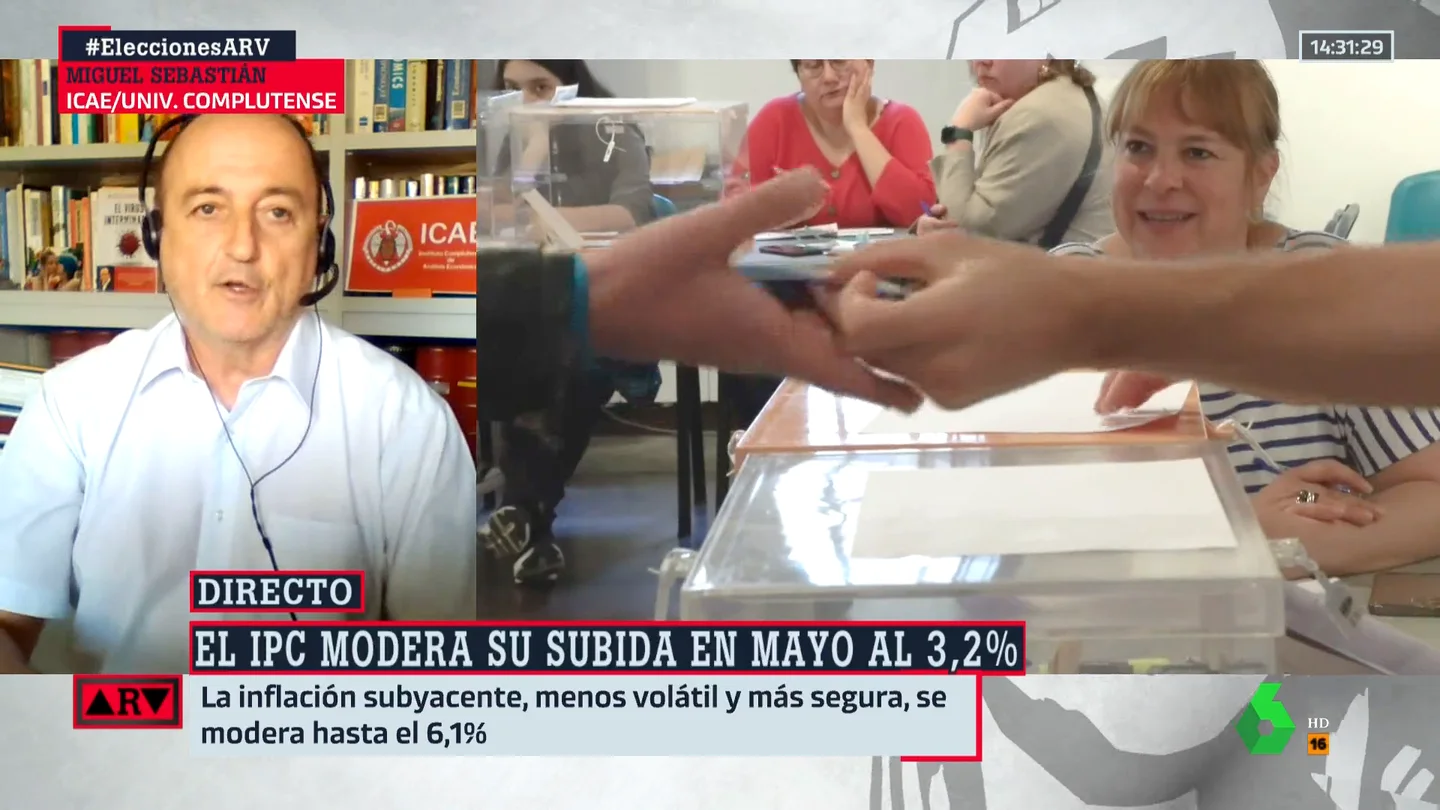 Miguel Sebastián, tras los datos del IPC: "Abre la posibilidad a que junio tengamos un dato escandaloso" Miguel Sebastián, tras los datos del IPC: "Abre la posibilidad a que junio tengamos un dato escandaloso"