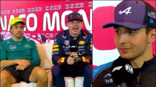Alobso, Verstappen y Ocon Alobso, Verstappen y Ocon