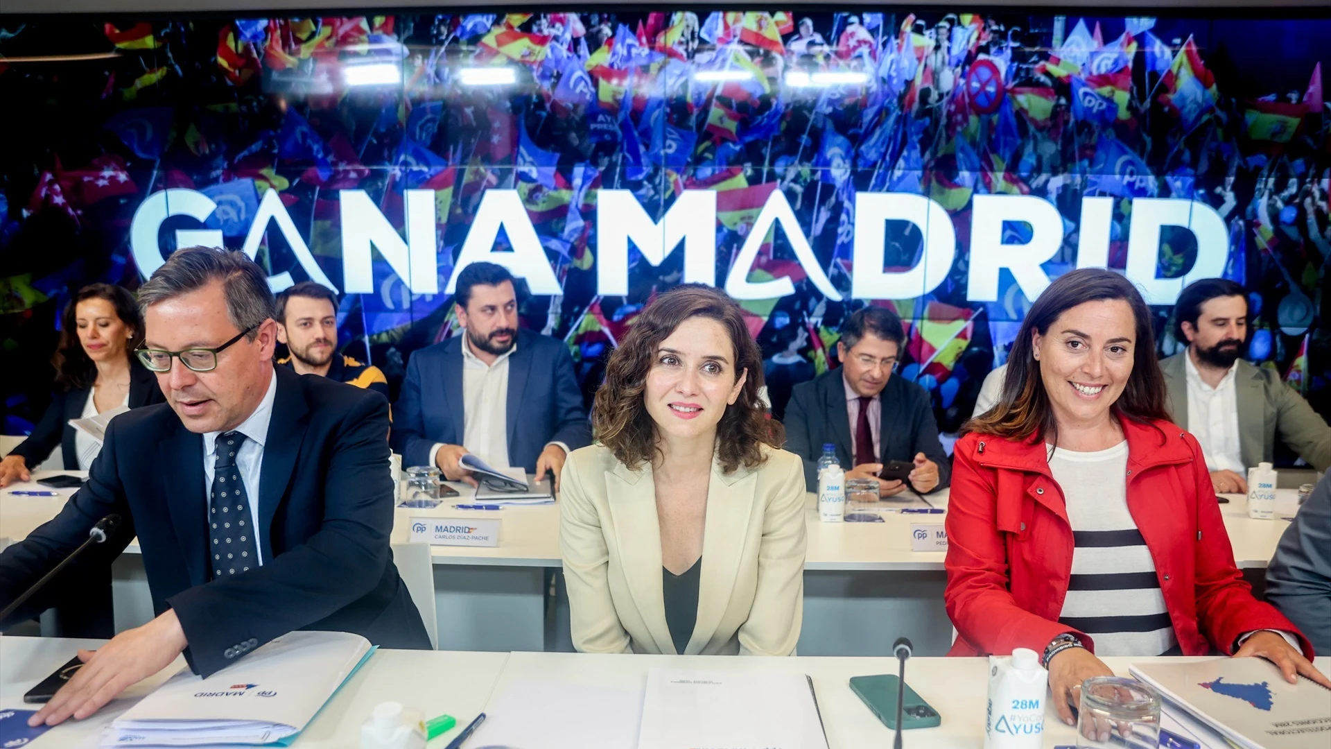 La presidenta de la Comunidad de Madrid, Isabel Díaz Ayuso, preside la Junta Directiva del Partido Popular de Madrid, en la sede regional del PP de la calle Génova.