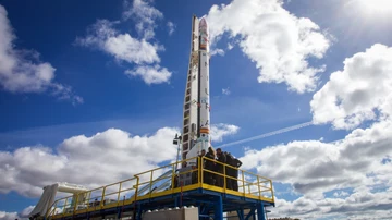 Plataforma de lanzamiento del primer cohete privado europeo, MIURA 1, en Mazagón (Huelva)