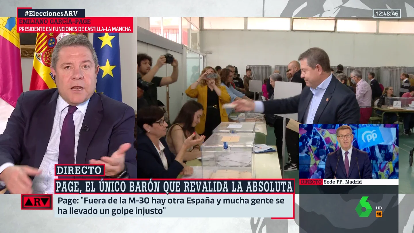 García Page liga la debacle electoral del 28M al gobierno central: "Los alcaldes se han llevado una patada que no era para ellos" García Page liga la debacle electoral del 28M al gobierno central: "Los alcaldes se han llevado una patada que no era para ellos"