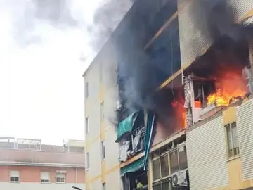 Imagen de la explosión en Badajoz