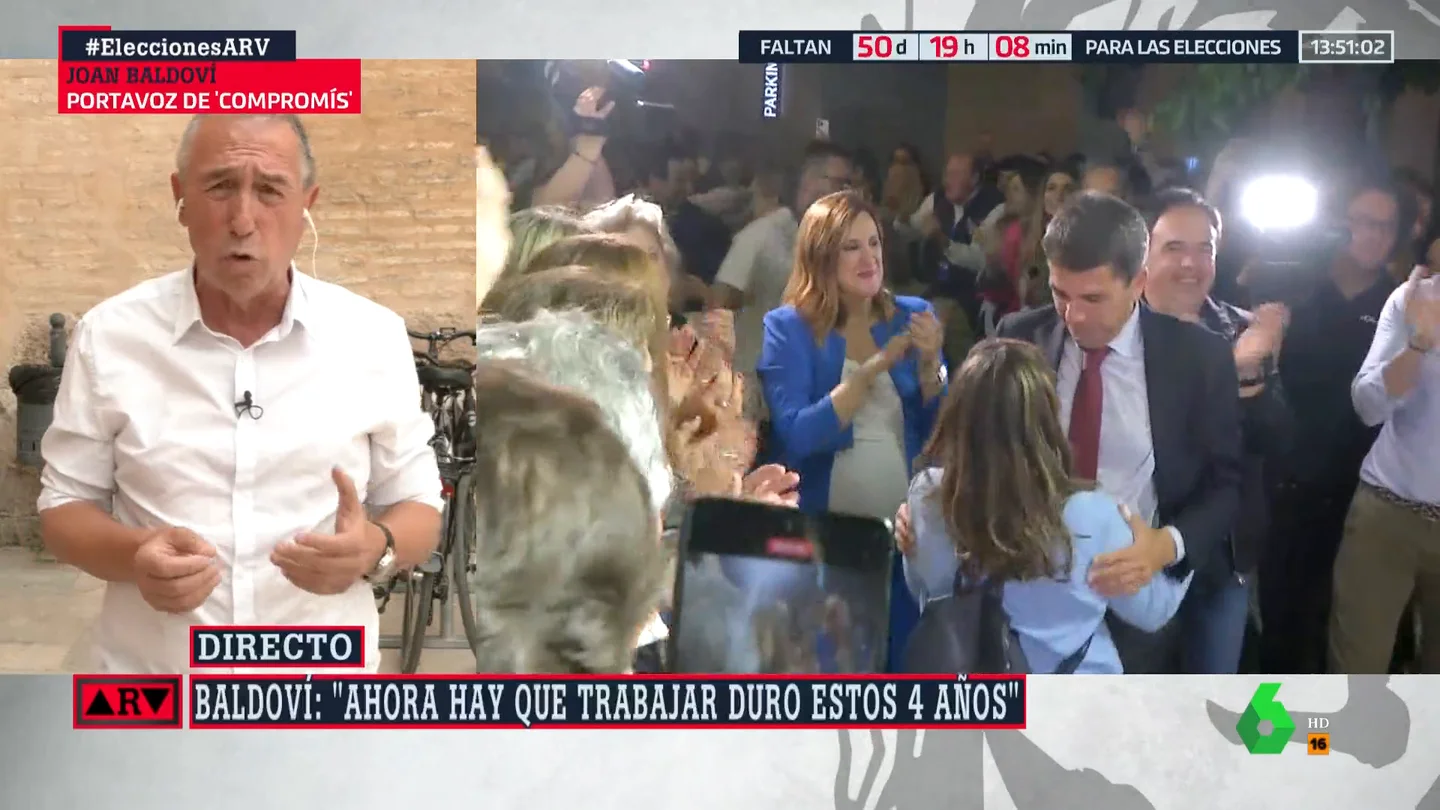 Joan Baldoví augura la estrategia del PP para pactar con Vox en la Comunitat: "Van a intentar que pase las elecciones" Joan Baldoví augura la estrategia del PP para pactar con Vox en la Comunitat: "Van a intentar que pase las elecciones"