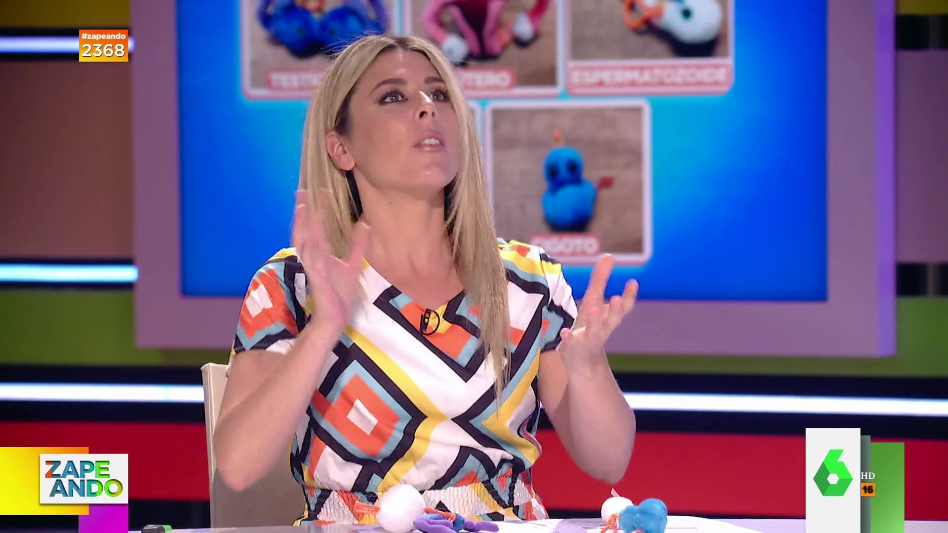 La surrealista situación entre Valeria Ros y Santi Alverú en Zapeando: así le tira "unos testículos a la cara"