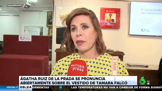 Ágatha Ruiz de la Prada opina sobre el vestido de novia de Tamara Falcó: "No me da ninguna envidia el diseñador" Ágatha Ruiz de la Prada opina sobre el vestido de novia de Tamara Falcó: "No me da ninguna envidia el diseñador"