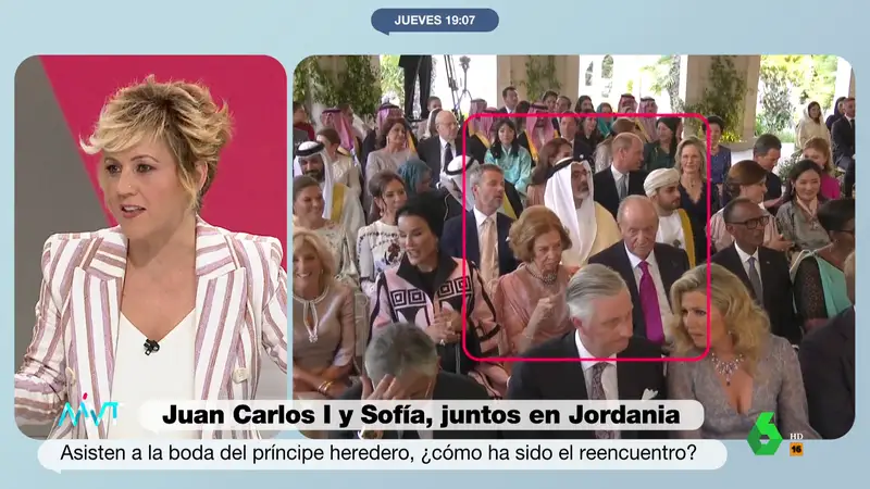 Cristina Pardo, sobre la frialdad entre los reyes: "¿Pero qué queréis, que la reina Sofía lleve a borriquito al rey Juan Carlos?"