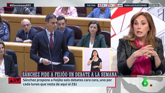 Angélica Rubio: "Es indiscutible que Sánchez ha ganado todos los debates a Feijóo en el Senado, algunos de forma clamorosa" Angélica Rubio: "Es indiscutible que Sánchez ha ganado todos los debates a Feijóo en el Senado, algunos de forma clamorosa"