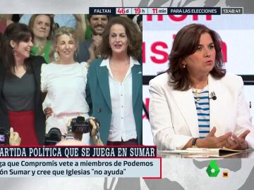 Lucía Méndez, tajante sobre Sumar y Podemos: "Es difícil obligar a personas que se odian tanto a convivir"