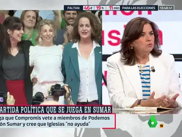 Lucía Méndez, tajante sobre Sumar y Podemos: &quot;Es difícil obligar a personas que se odian tanto a convivir&quot;