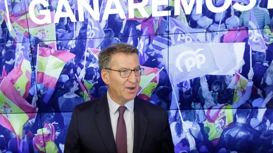 El presidente del Partido Popular, Alberto Núñez Feijóo, a su llegada a la Junta Directiva del PP, en la sede de Génova. El presidente del Partido Popular, Alberto Núñez Feijóo, a su llegada a la Junta Directiva del PP, en la sede de Génova.