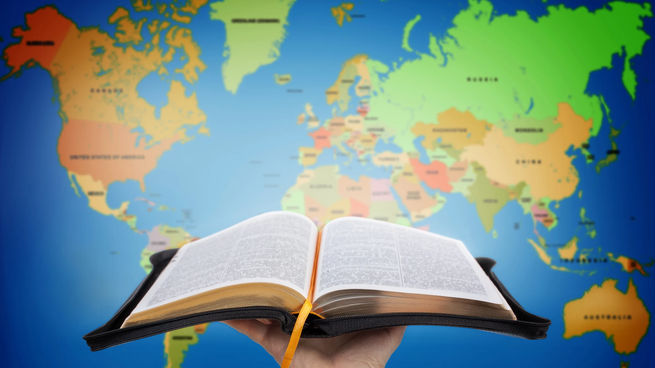 Libro sobre mapa del mundo