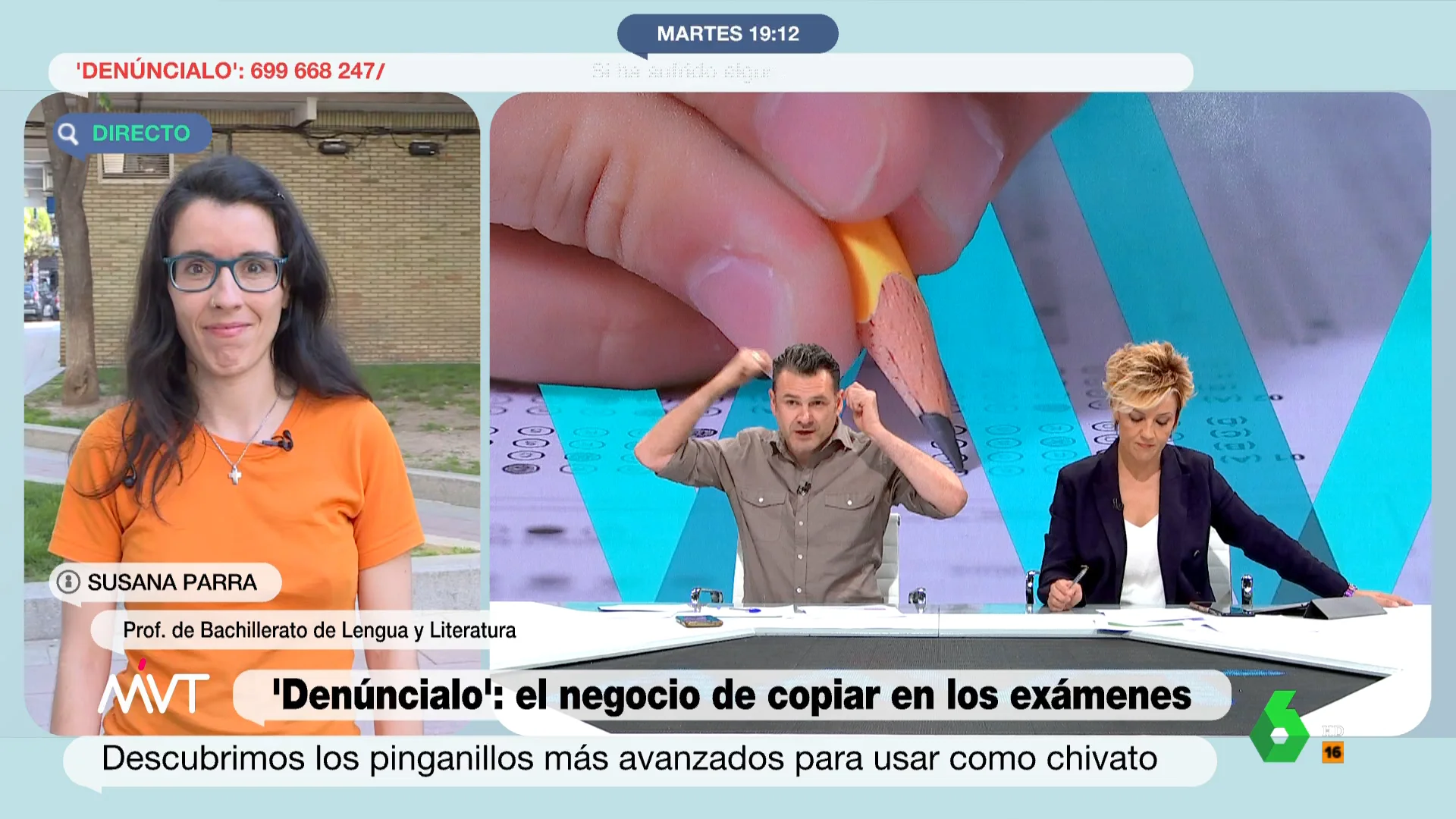 Una profesora de Bachillerato, sobre los métodos más avanzados para copiar: "Hasta con la cabeza rapada se disimulan"