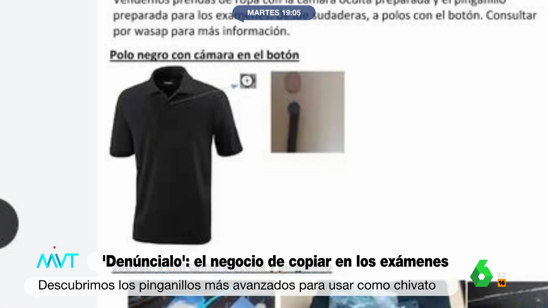 Polo para copiar en los exámenes