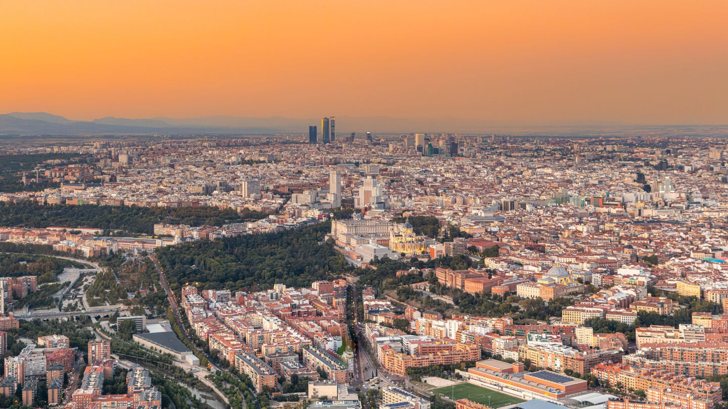 Vista a&eacute;rea de Madrid