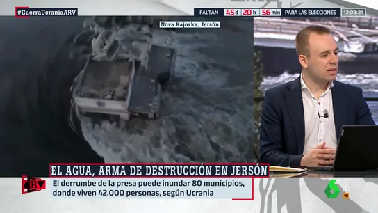 Yago Rodríguez, sobre la ruptura de la presa de Nova Kajovka: "Difícilmente ha podido ser un accidente" Yago Rodríguez, sobre la ruptura de la presa de Nova Kajovka: "Difícilmente ha podido ser un accidente"