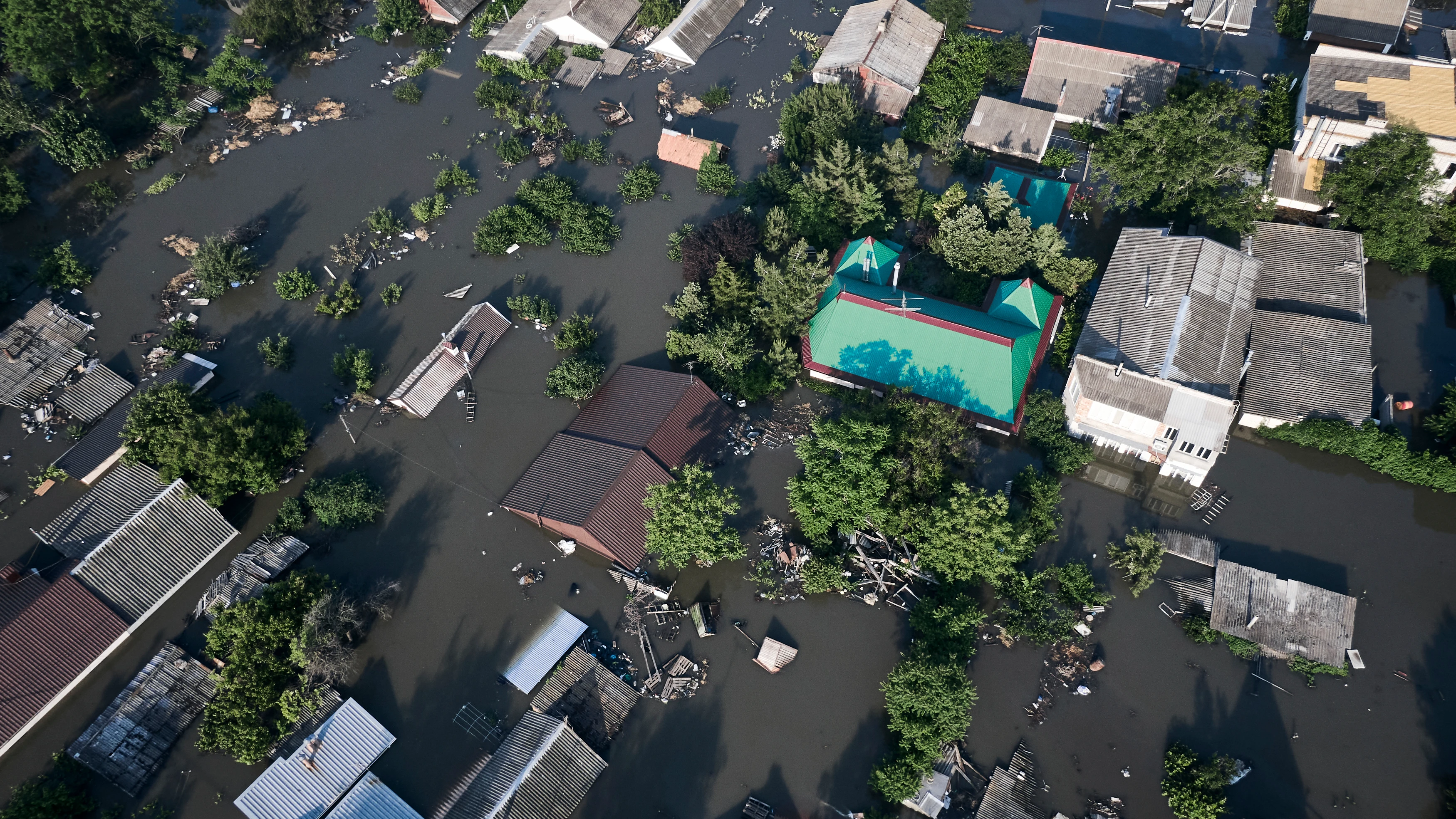 Inundaciones en Jersón.