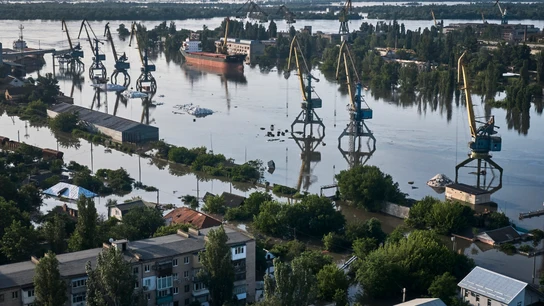 Jersón inundado. Jersón inundado.