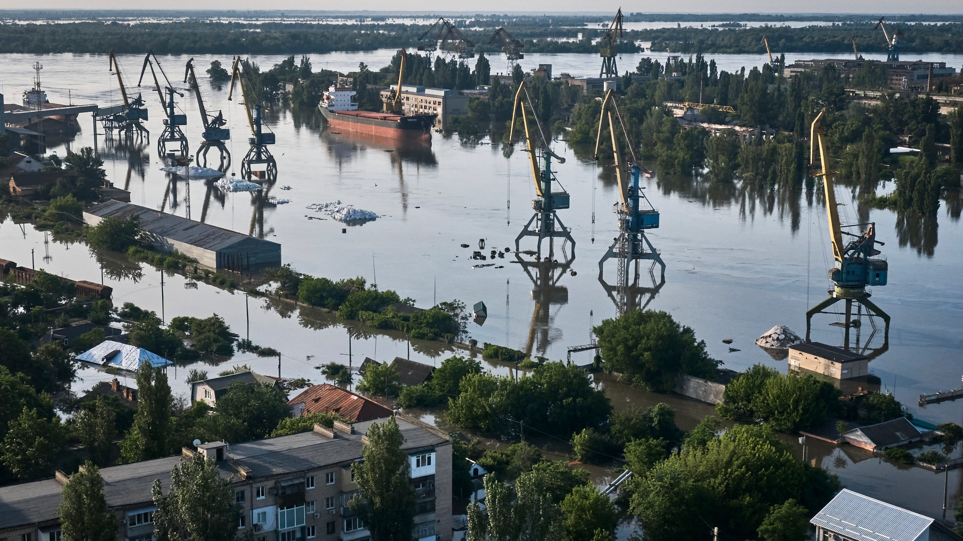 Jersón inundado.