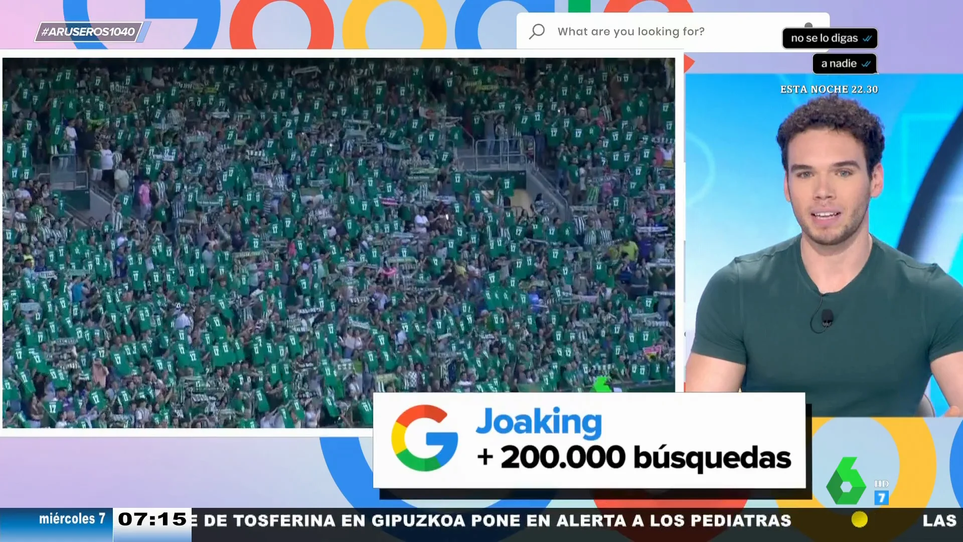 Hans Arús, sobre el partido homenaje a Joaquín: "Una vez más, la afición del Benito Villamarín da un ejemplo a seguir"