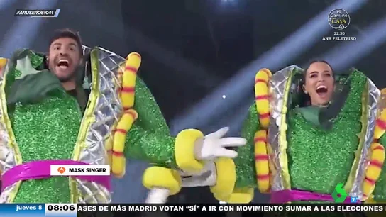 Paula Echevarría y Miguel Torres, los alienígenas de Mask Singer: así desvelaron su identidad tras cantar 'La Tortura' Paula Echevarría y Miguel Torres, los alienígenas de Mask Singer: así desvelaron su identidad tras cantar 'La Tortura'