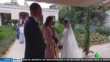 El gesto viral del príncipe Guillermo a Kate Middlenton para que "aligere" en la boda real de Jordania