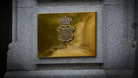 Imagen de archivo de la placa de la fachada de la sede del Consejo General del Poder Judicial (CGPJ) en Madrid Imagen de archivo de la placa de la fachada de la sede del Consejo General del Poder Judicial (CGPJ) en Madrid