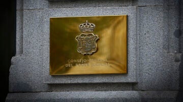 Imagen de archivo de la placa de la fachada de la sede del Consejo General del Poder Judicial (CGPJ) en Madrid