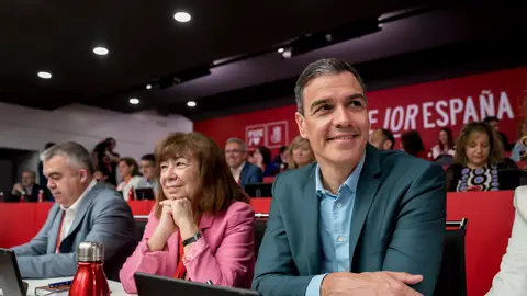 Pedro Sánchez, durante la reunión del comité federal del PSOE para validar las listas electorales del 23J