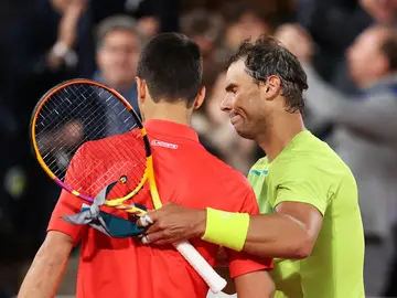 Rafa Nadal, con Djokovic