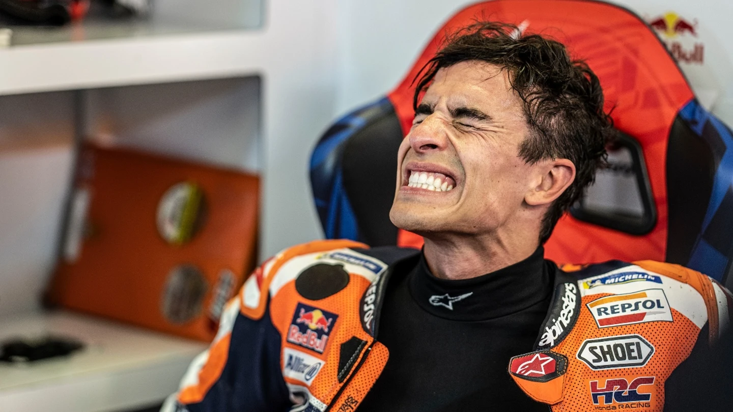 Marc Márquez, en el box de Honda Marc Márquez, en el box de Honda