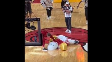McGregor le suelta un puñetazo a la mascota de los Heat