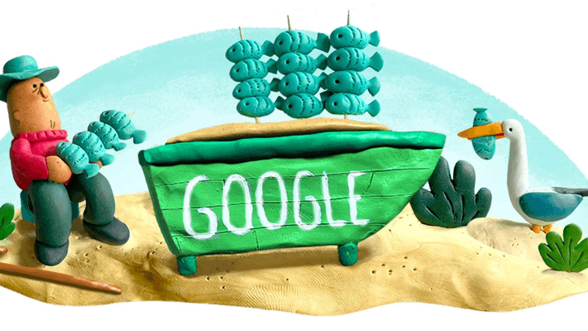 Google rinde homenaje al espeto malagueño con un &#39;doodle&#39;